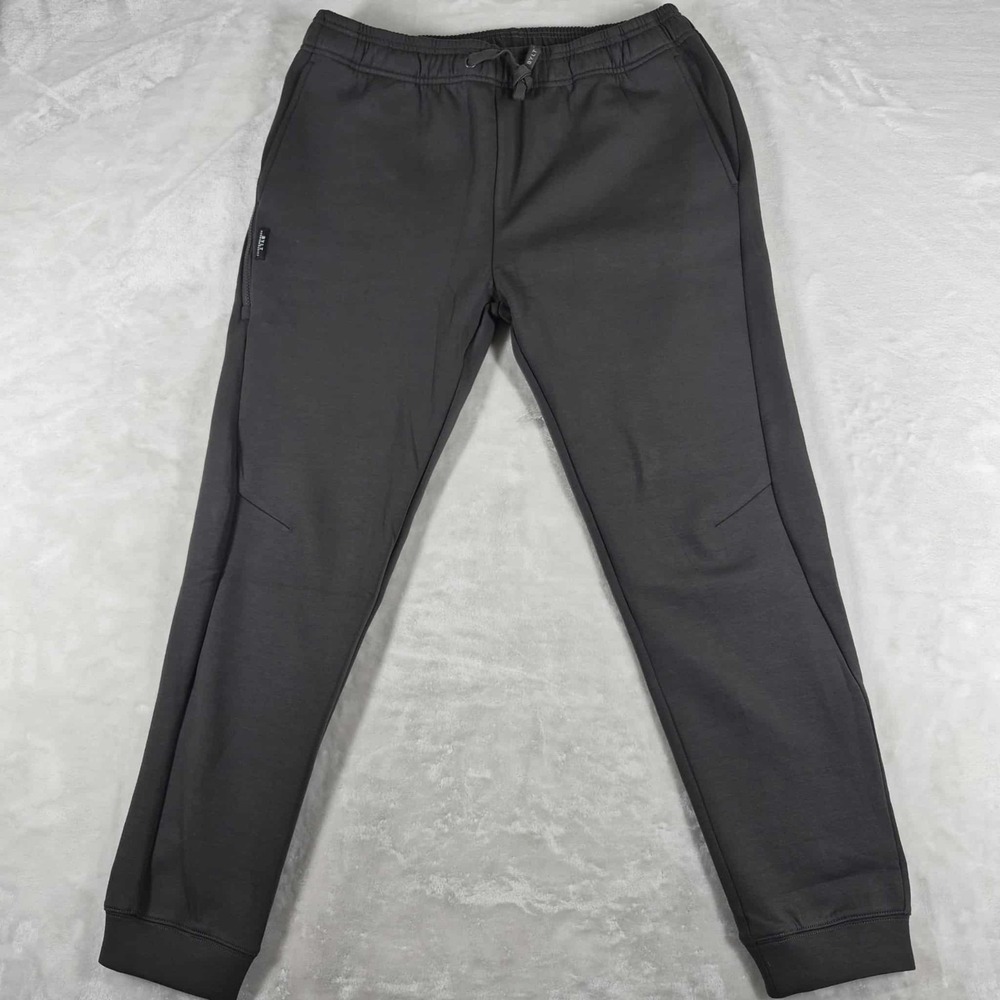 BYLT Jogger Sweatpants Men's XL Gray Drawstring Tapered Zip Pocket Pants‎ Casual